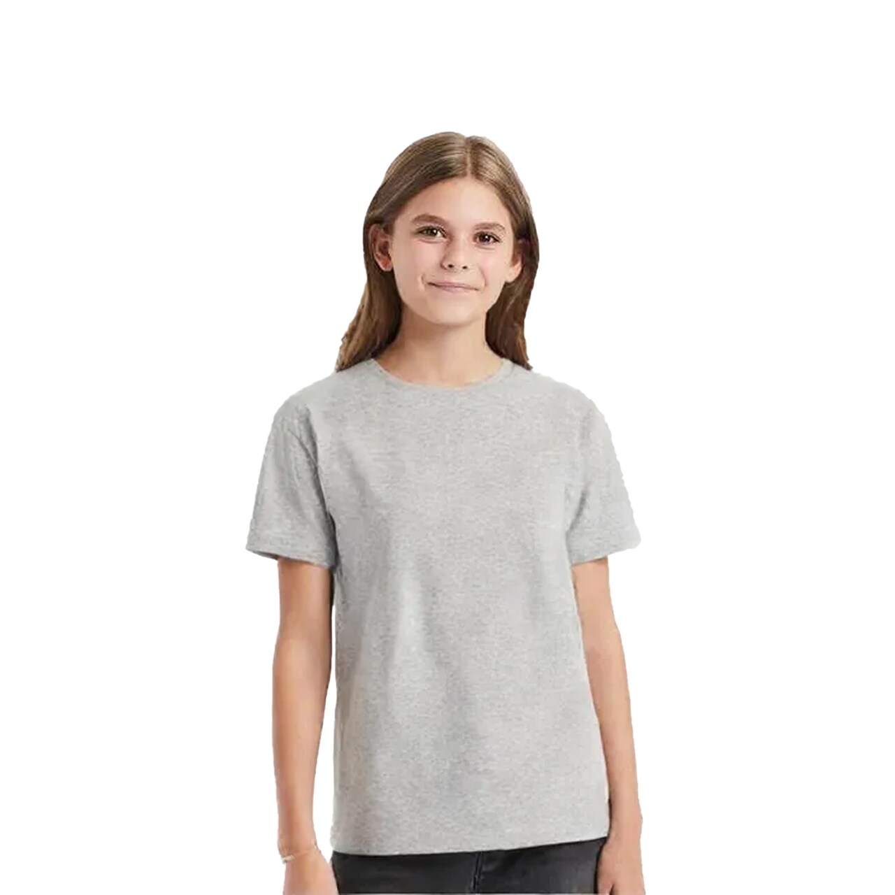 Hanes Essential-T Youth Crewneck Short Sleeve T-Shirt for School, Casual & Team Wear